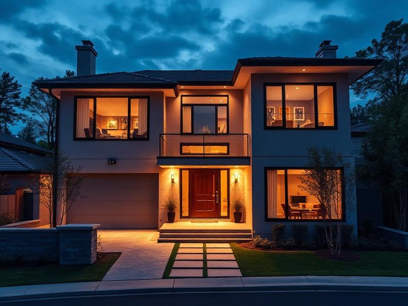 Cinematic home exterior
